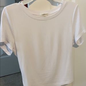 white crop top